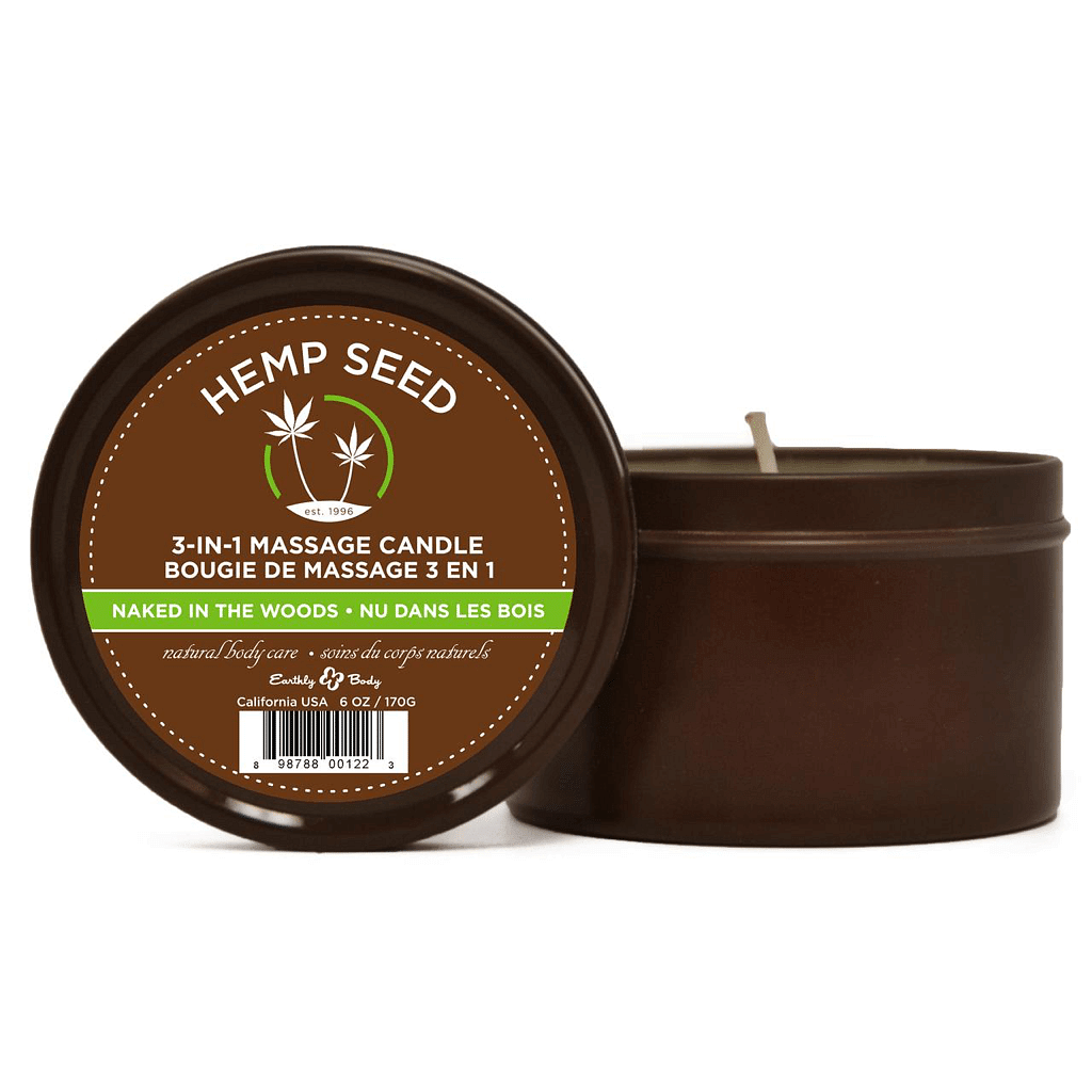 Earthly Body Hemp Seed 3-In-1 Massage Candle Naked In The Woods - Rolik®