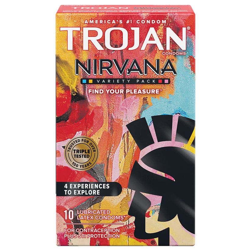 Trojan® Nirvana Assorted Lubricated Latex Condoms 10-Pack - Rolik®