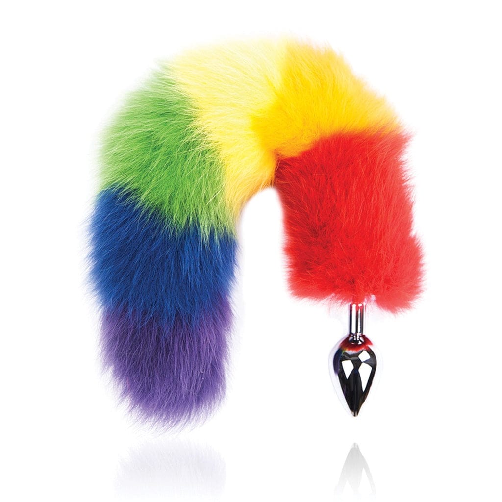 Rainbow Foxy Tail Butt Plug - Rolik