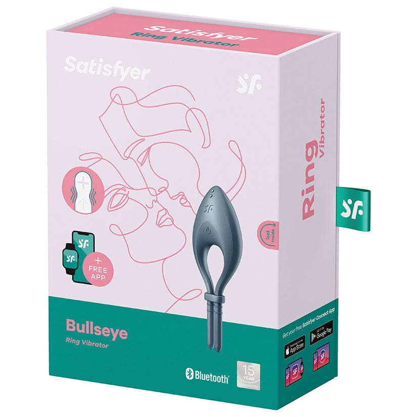 Satisfyer Bullseye Smart Vibrating C-Ring Gray - Rolik®