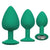 CalExotics® Cheeky™ Gems Anal Plugs Set of 3 Green - Rolik®