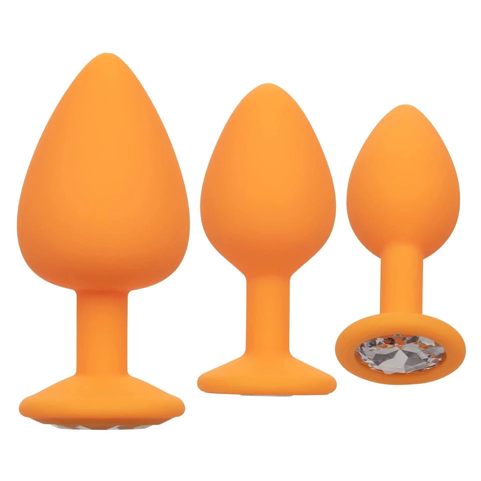 CalExotics® Cheeky™ Gems Anal Plugs Set of 3 Orange - Rolik®