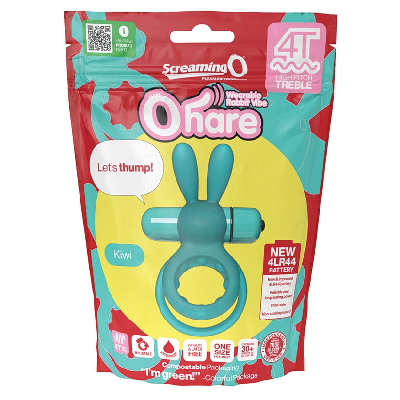 Screaming O® Ohare 4T Wearable Rabbit C-Ring Vibe Green - Rolik®