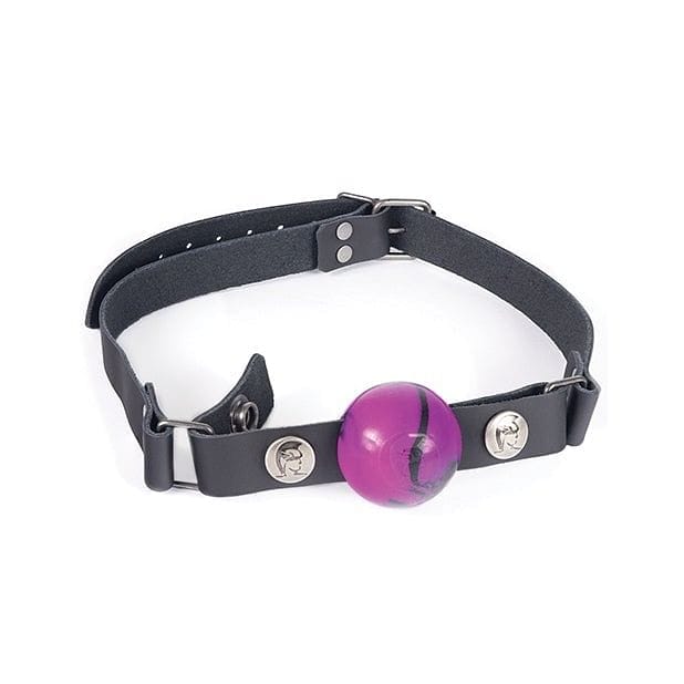 Spartacus™ Black + Purple Silicone Ball Gag Small - Rolik®