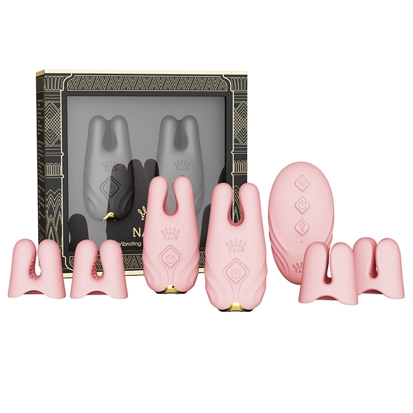 Zalo Nave Remote Vibrating Nipple Clamps Pink - Rolik®