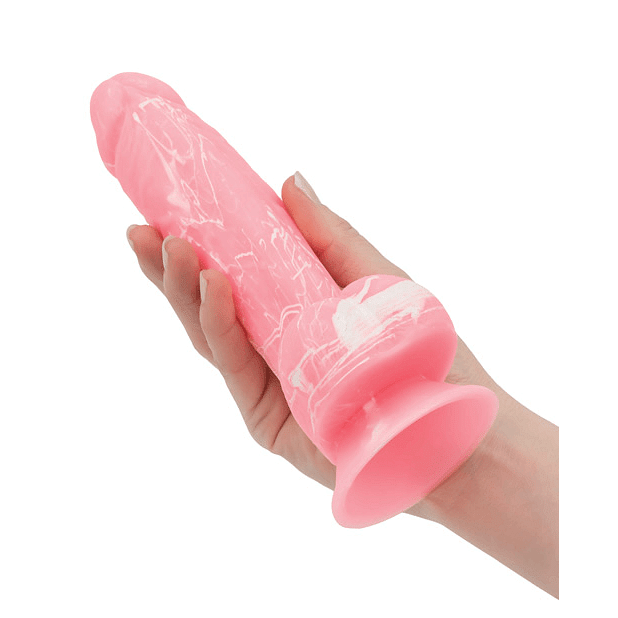 Addiction Brandon 7.5" Glow in the Dark Pink Dildo - Rolik®