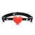 XR Brands® Heart Beat Silicone Heart-Shaped Mouth Gag - Rolik®