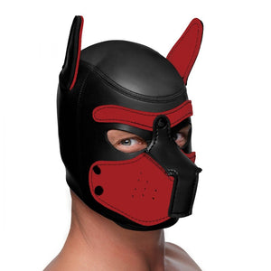 XR Brands® Master Series™ Spike Neoprene Puppy Hood Red - Rolik®