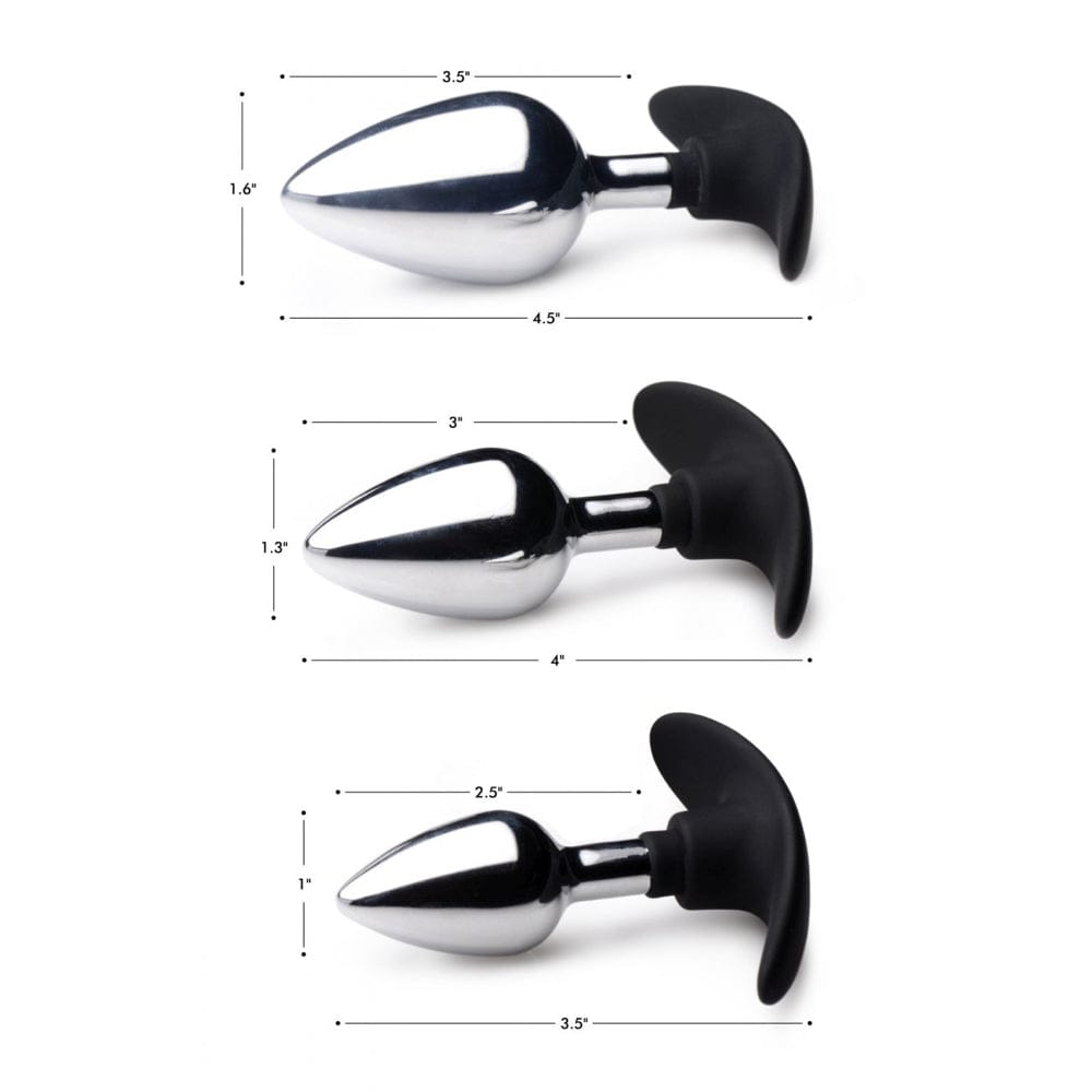 Master Series® Dark Invader Metal and Silicone Anal Plug