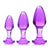 XR Brands® Booty Sparks Glitter Gem Anal Plug Set Purple - Rolik®