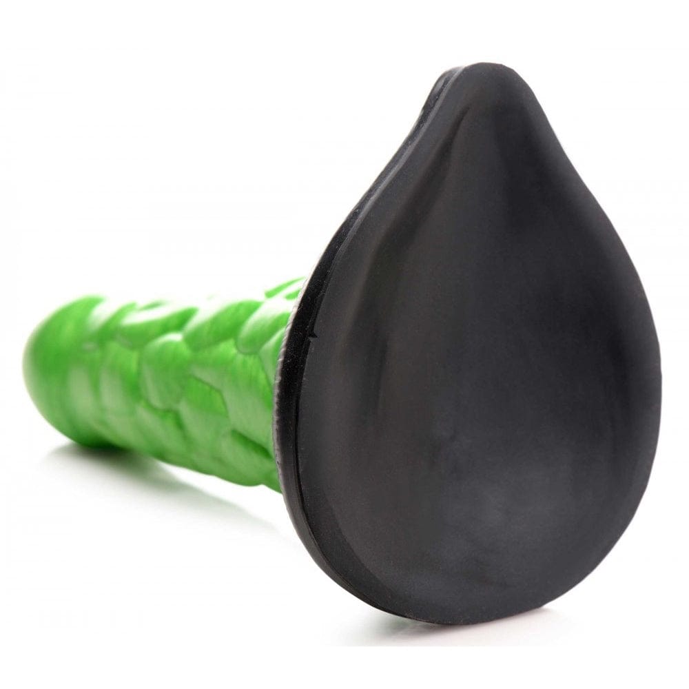 XR Brands® Radioactive Scaly Reptile Thick Silicone Dildo - Rolik®