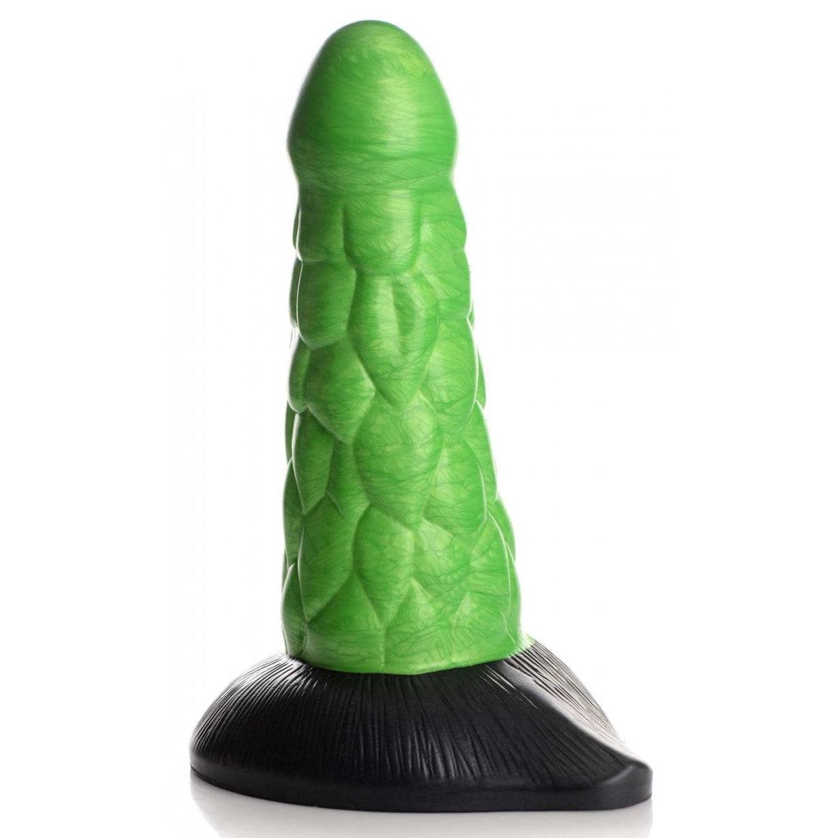 XR Brands® Radioactive Scaly Reptile Thick Silicone Dildo - Rolik®