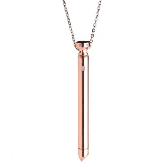 XR Brands® Charmed™ 7X Vibrating Necklace Vibe Rose Gold - Rolik®