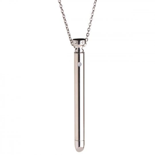 XR Brands® Charmed™ 7X Vibrating Necklace Vibe Silver - Rolik®