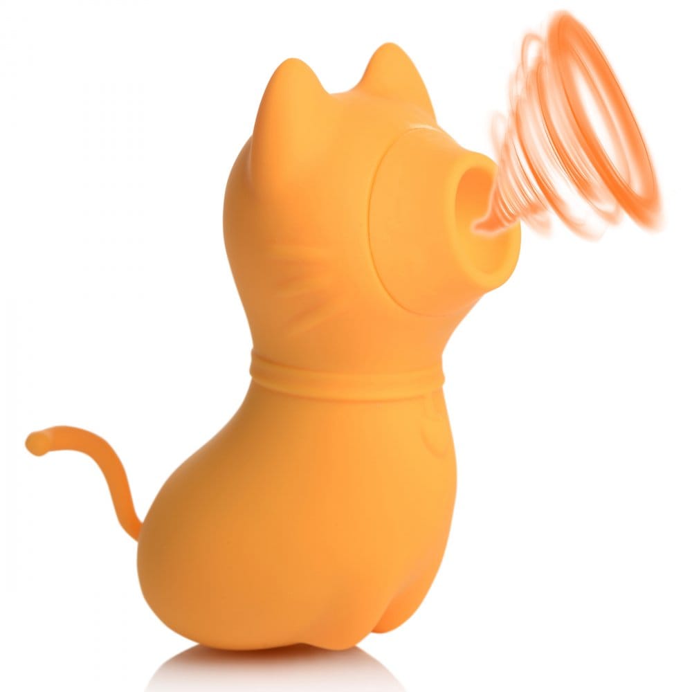 XR Brands® Shegasm™ Sucky Kitty Silicone Clitoral Stimulator Orange - Rolik®