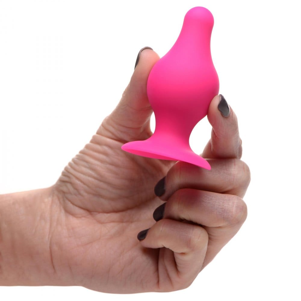 XR Brands® Squeeze-It™ Squeezable Tapered Anal Plug Small Pink - Rolik®