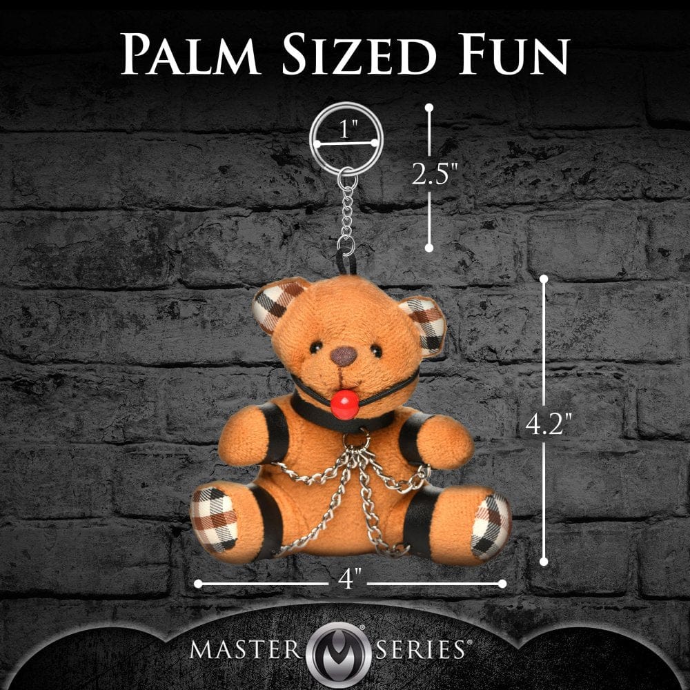XR Brands® Master Series® Gagged Teddy Bear Keychain - Rolik®