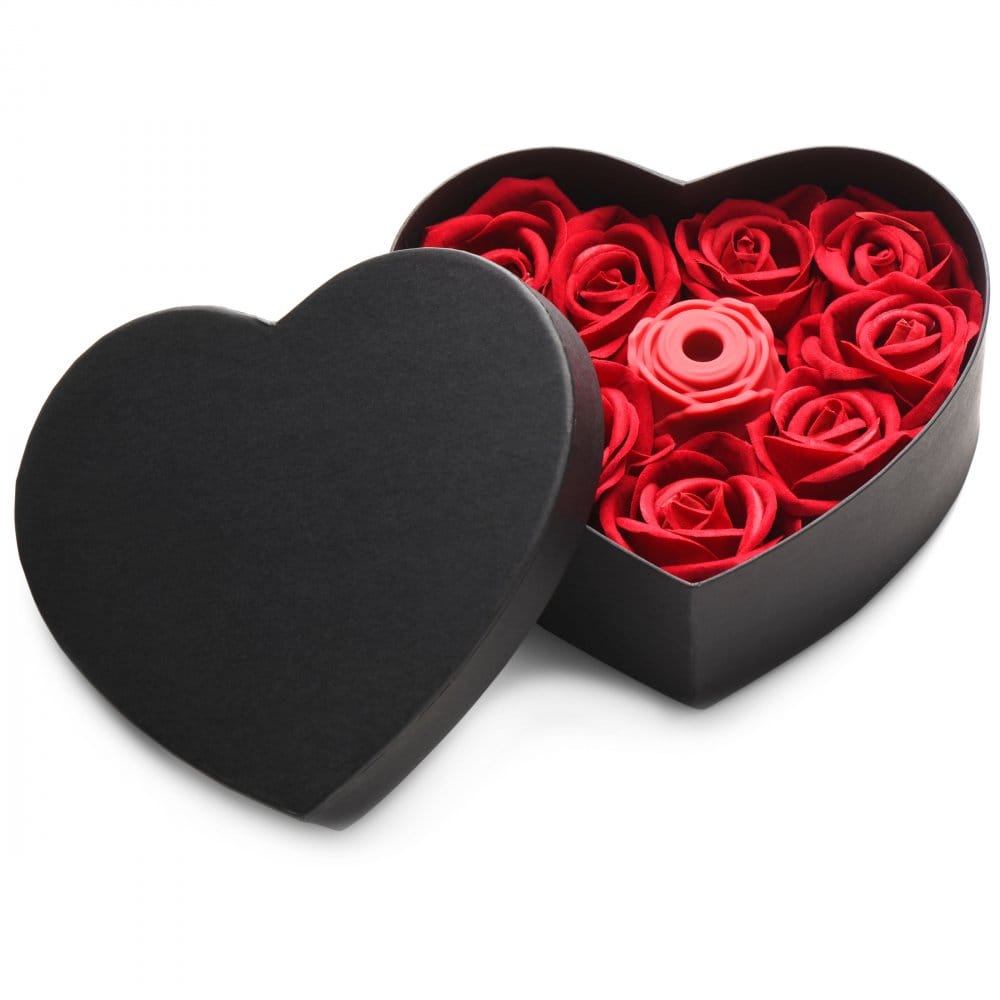 XR Brands® Bloomgasm™ The Rose Lover&#39;s Clit Suction Rose Vibe Gift Box Red - Rolik®