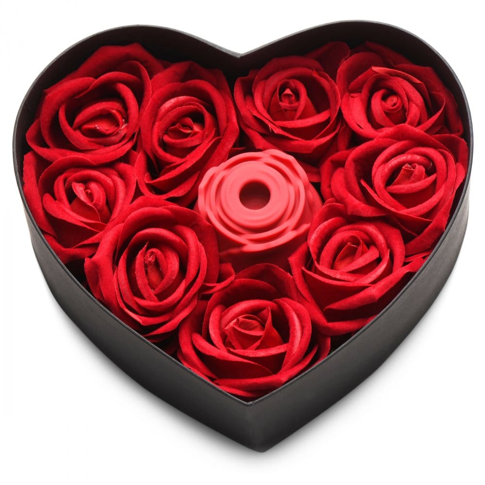 XR Brands® Bloomgasm™ The Rose Lover's Clit Suction Rose Vibe Gift Box Red - Rolik®