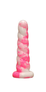 Split Peaches Bubble Gum Candy Twist Unicorn Horn Dildo Small - Rolik®