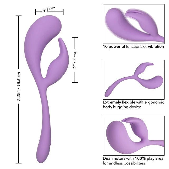 Elle™ Liquid Silicone Dual Flicker Vibrator - Rolik®