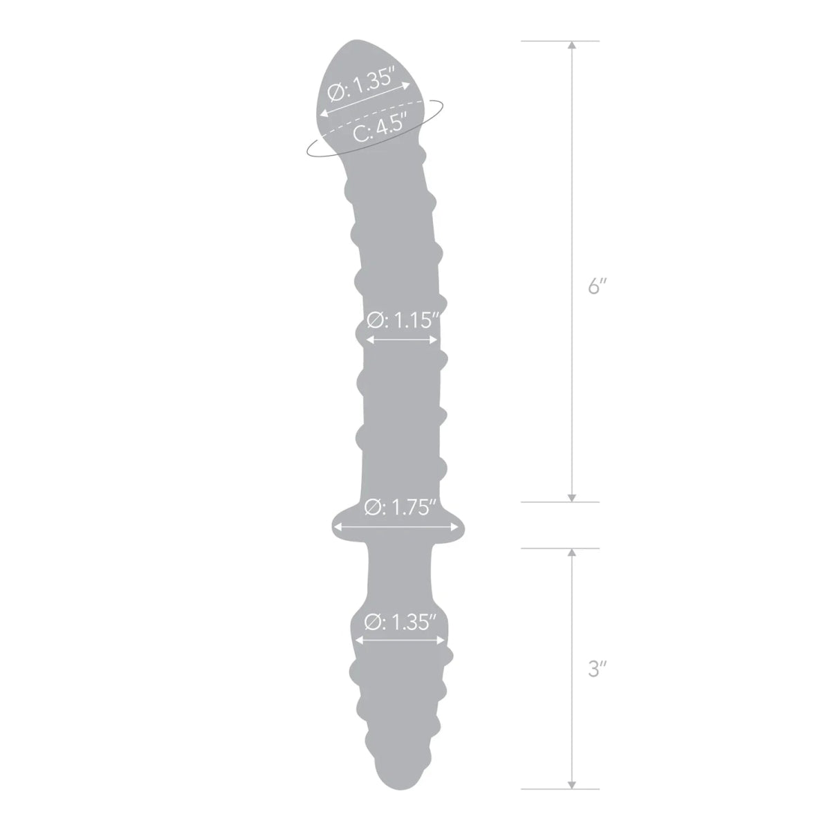 gläs 10" Mr. Swirly Double Ended Glass Dildo & Butt Plug - Rolik®