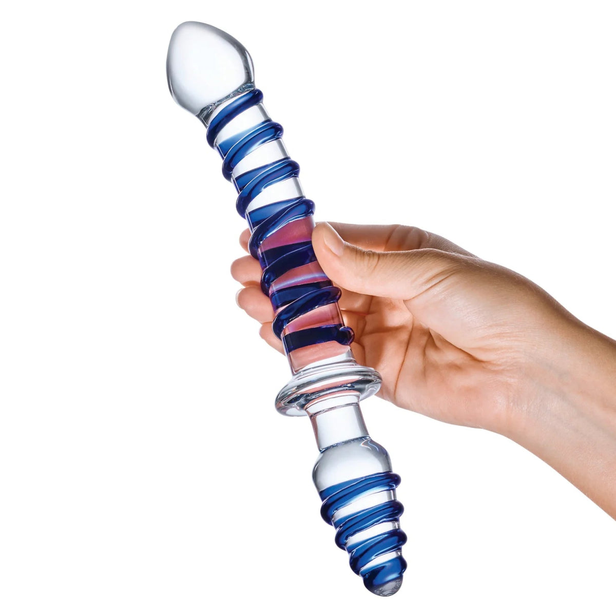 gläs 10&quot; Mr. Swirly Double Ended Glass Dildo &amp; Butt Plug - Rolik®