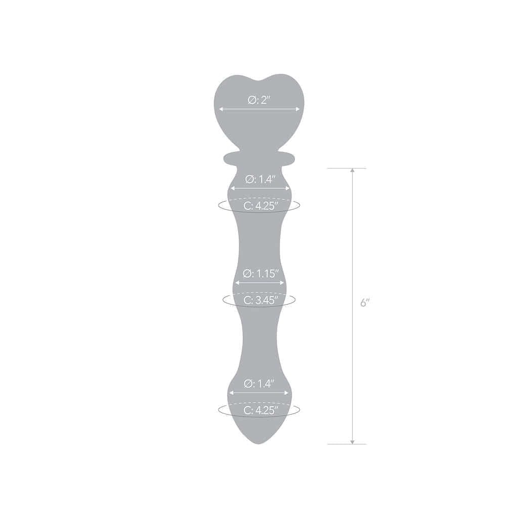 gläs 8" Sweetheart Glass Dildo - Rolik®