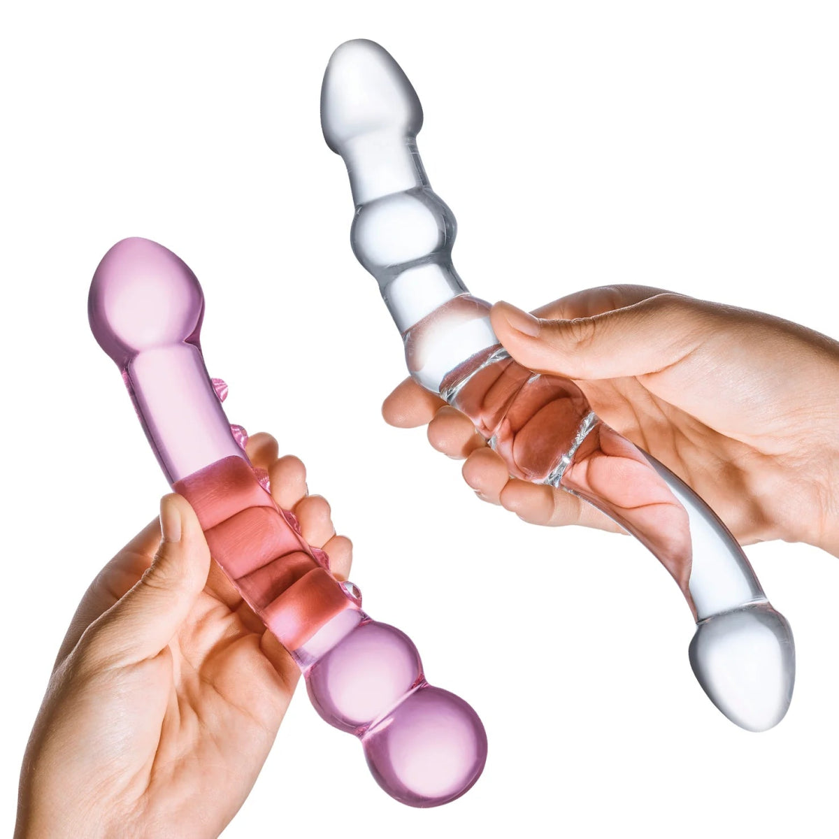 gläs Double Pleasure Glass Dildo Set - Rolik®