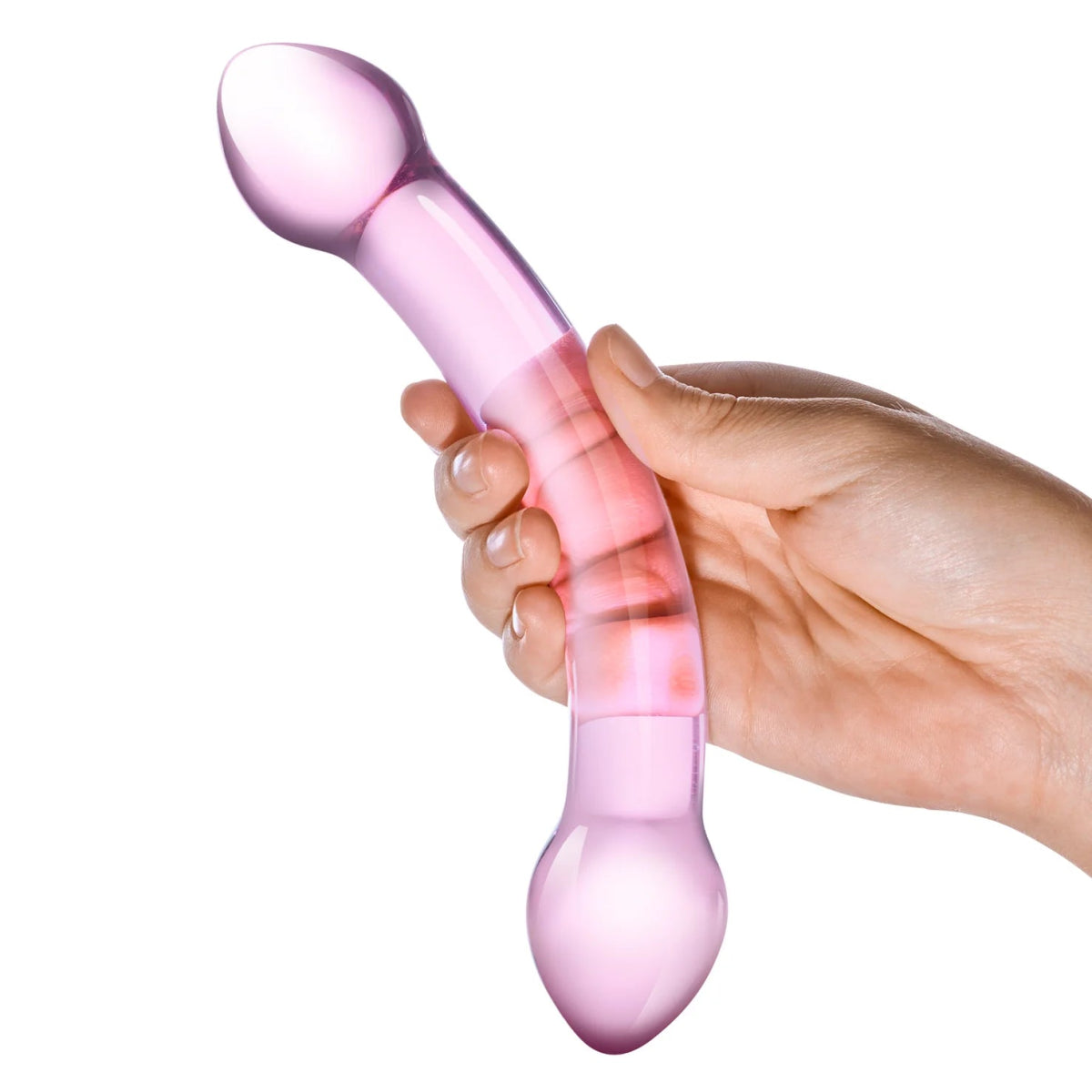 gläs Double Trouble Purple Glass Dildo - Rolik®