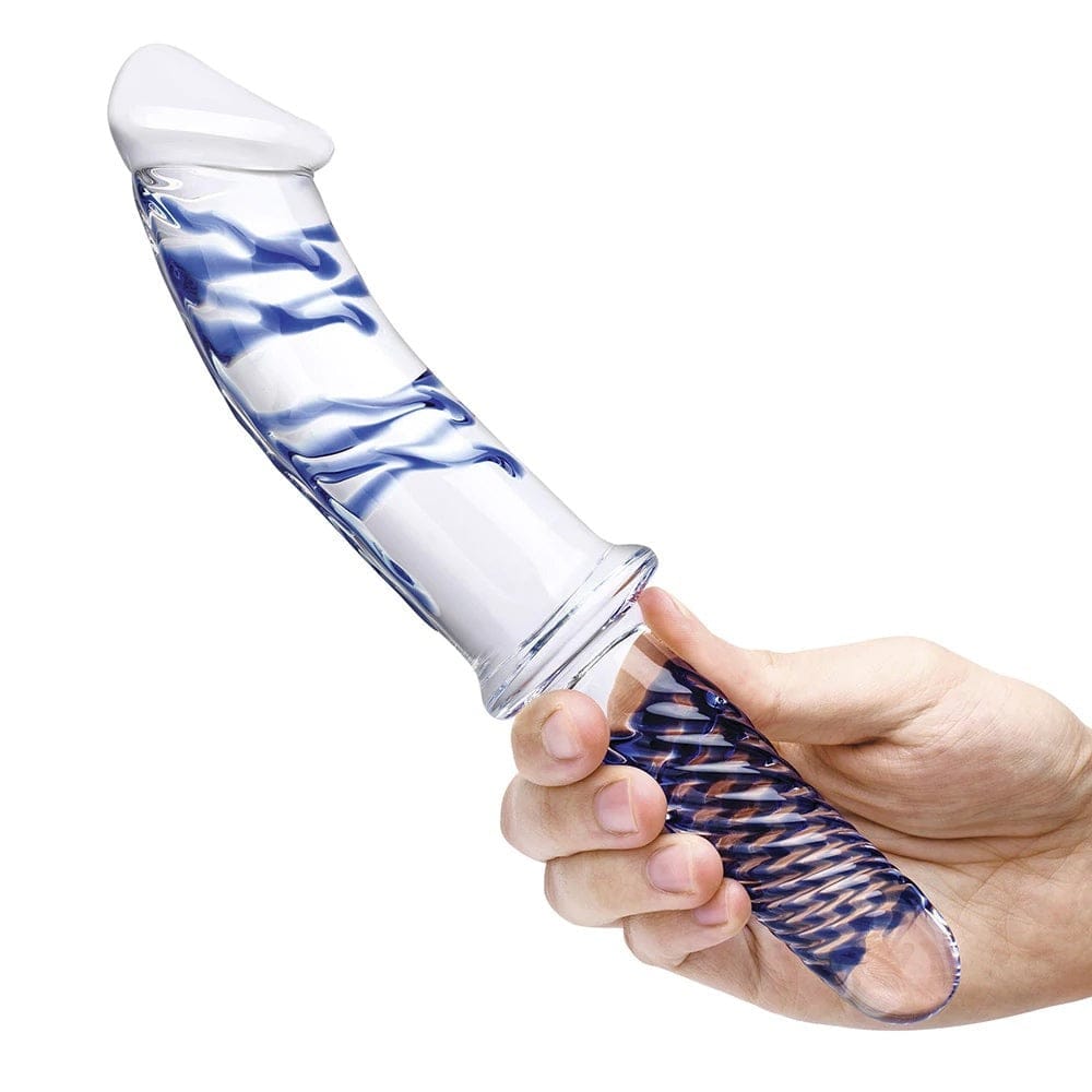Gläs 11&quot; Realistic Double Ended Glass Dildo with Handle - Rolik®