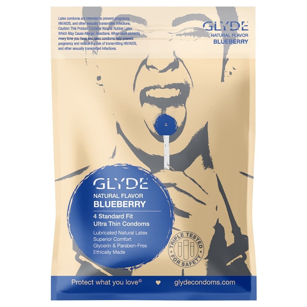 Glyde Organic Blueberry Flavored Condoms - Rolik®