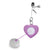 XR Brands® Charmed™ Silicone Light Up Heart Nipple Clamps - Rolik®
