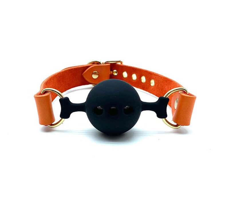 Lulexy Mona Luxury Breathable Silicone Ball Gag Orange - Rolik®