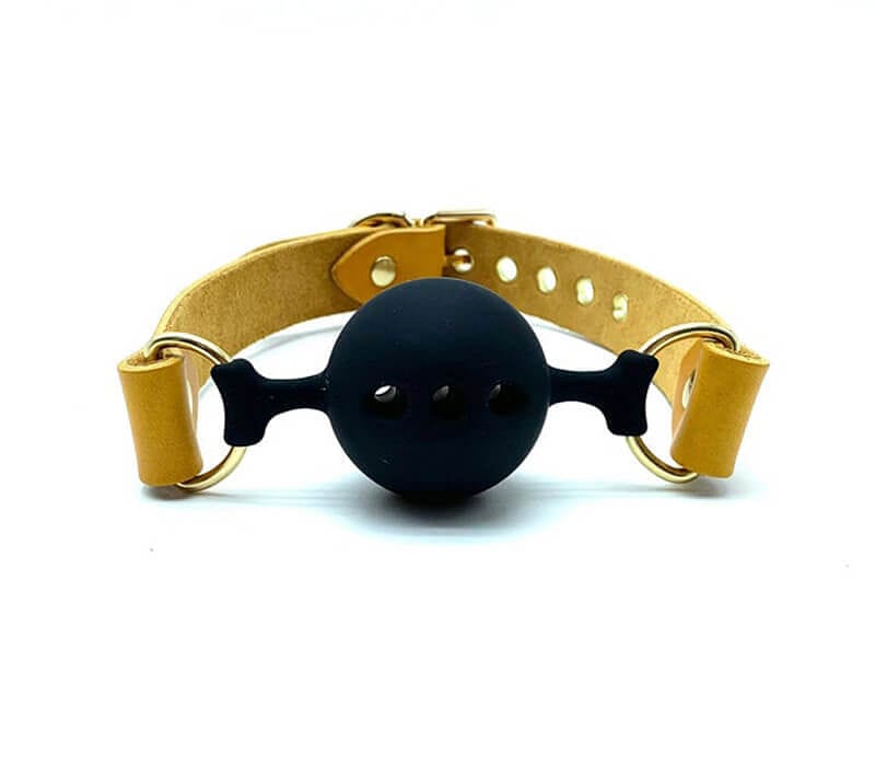 Ball Gag Silicone Black by HappyNHealthy