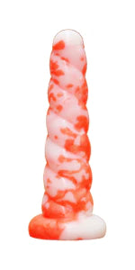 Split Peaches Orange Candy Twist Unicorn Horn Dildo Medium - Rolik®
