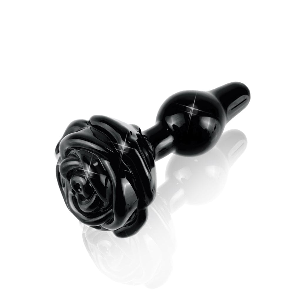 Pipedream® Icicles® No 77 Glass Rose Butt Plug - Rolik®