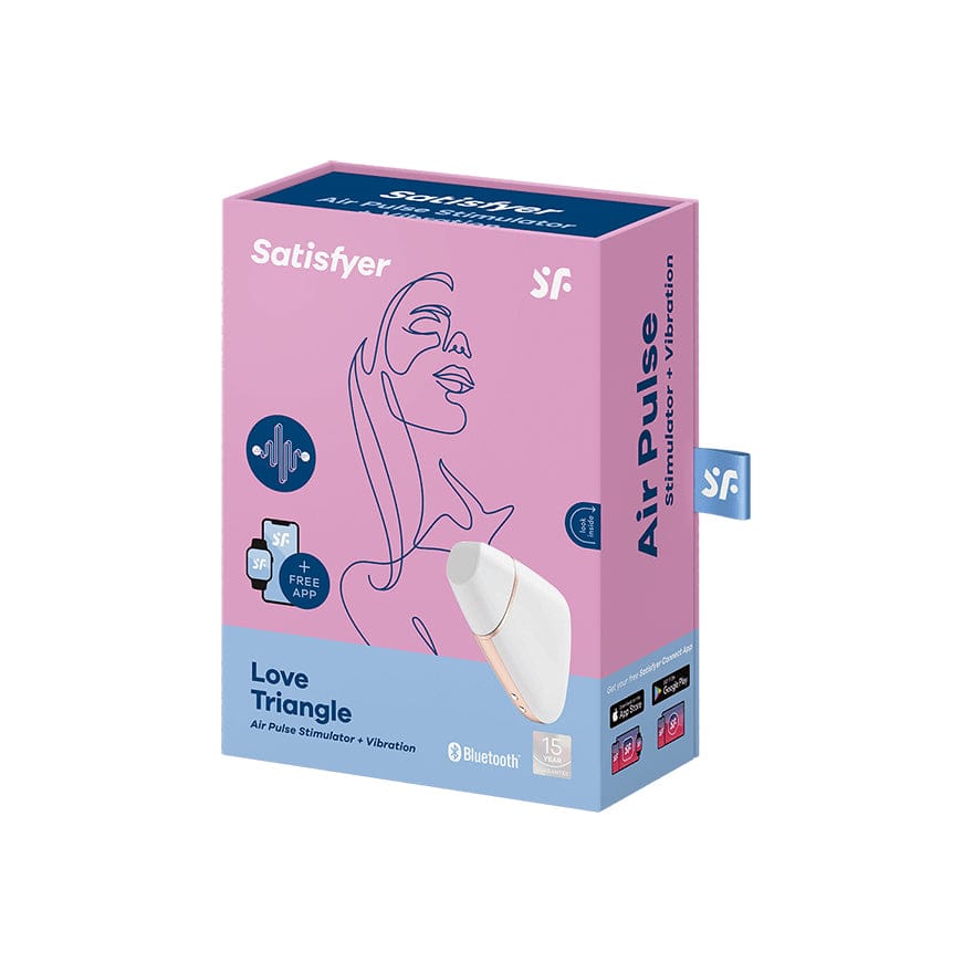 Satisfyer Love Triangle Air Pulse Stimulator & Vibe White - Rolik®