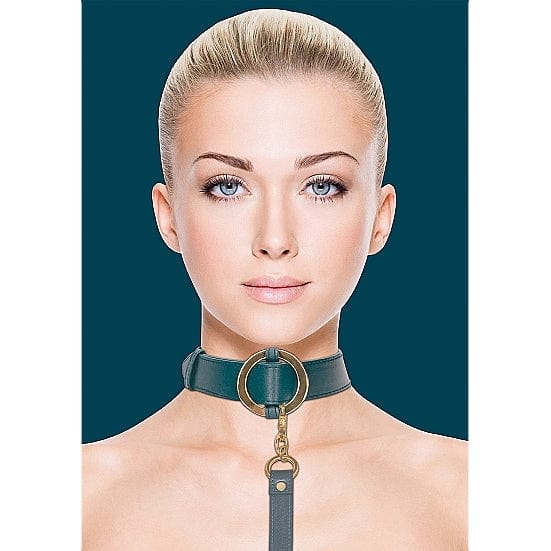 Shots Ouch! Halo Collar With Leash Teal - Rolik®