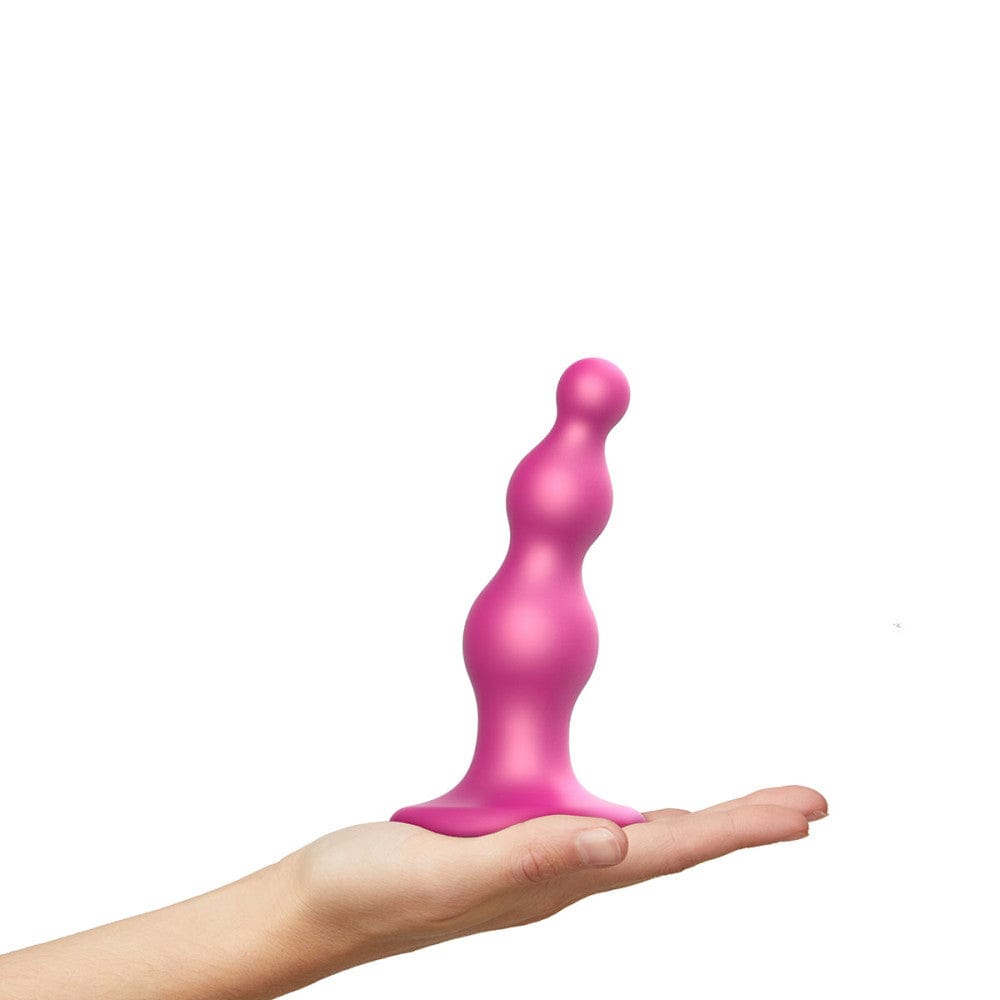 strap - on - me® Beads Plug Dildo Metallic Raspberry - Rolik®