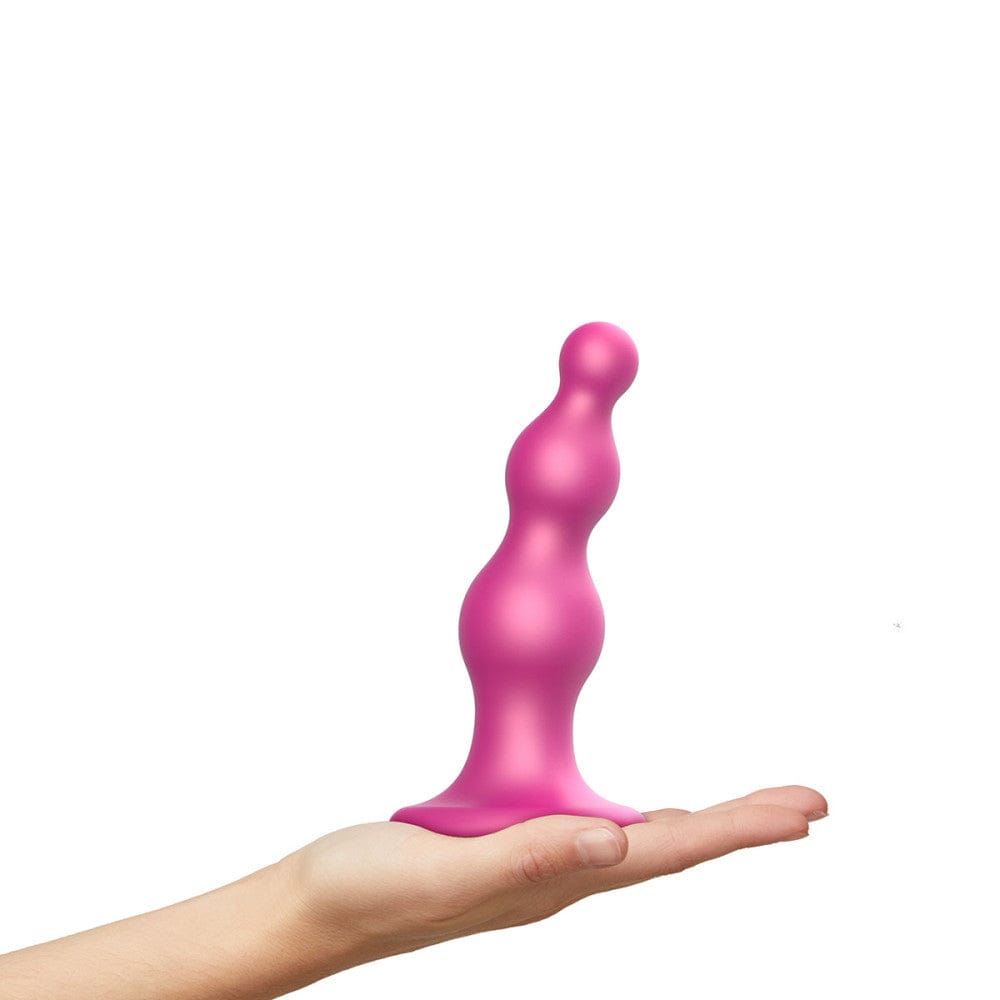 strap - on - me® Beads Plug Dildo Metallic Raspberry - Rolik®