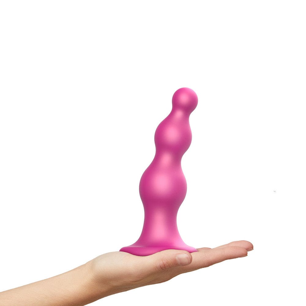 strap - on - me® Beads Plug Dildo Metallic Raspberry - Rolik®