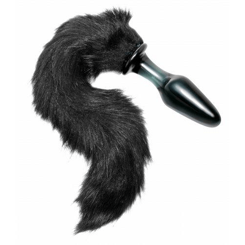 Tailz® Midnight Fox Glass Plug With Tail - Rolik®