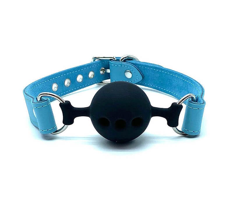 Lulexy Vienna Luxury Breathable Silicone Ball Gag Baby Blue - Rolik®
