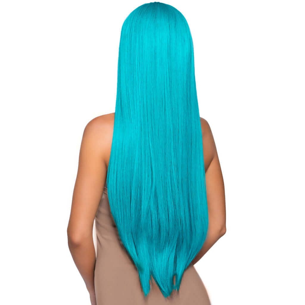 Leg Avenue® 33" Long Straight Center Part Wig Turquoise - Rolik®